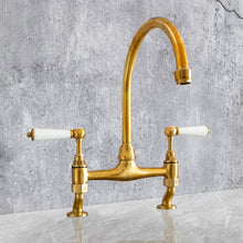 Load image into Gallery viewer, Traditional Kitchen Mixer Tap - Porcelain Levers
