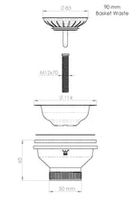 Load image into Gallery viewer, Basket Waste 90 mm - Antique Copper