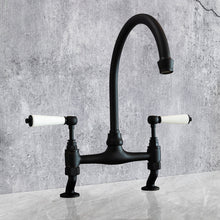 Load image into Gallery viewer, Traditional Kitchen Mixer Tap - Porcelain Levers
